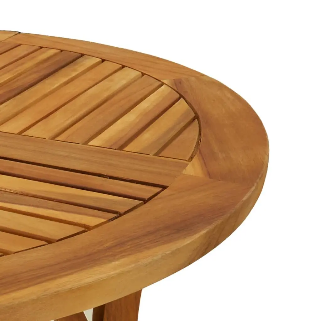Round Solid Wood Garden Table 85 cm for Outdoor Dining