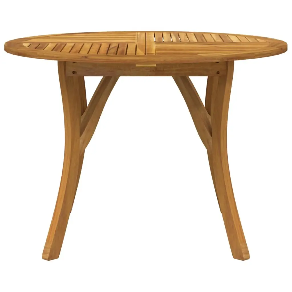 Solid Acacia Wood Round Garden Table Ø 110 cm