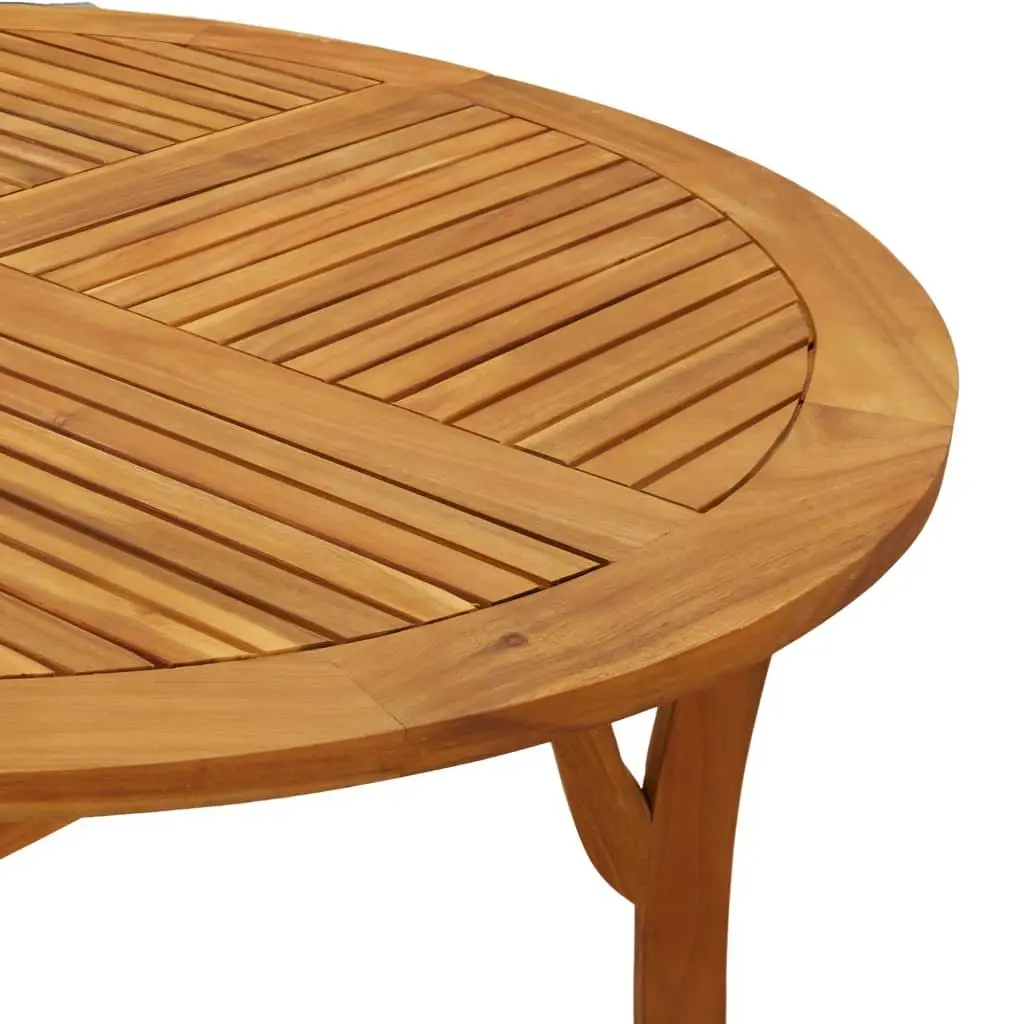 Solid Acacia Wood Round Garden Table Ø 110 cm