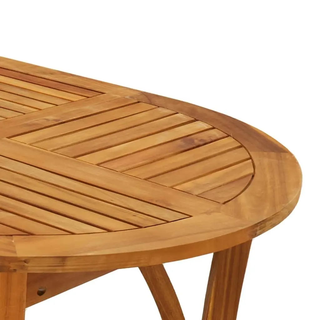 Garden Dining Table Solid Acacia Wood 150x90x75cm Brown