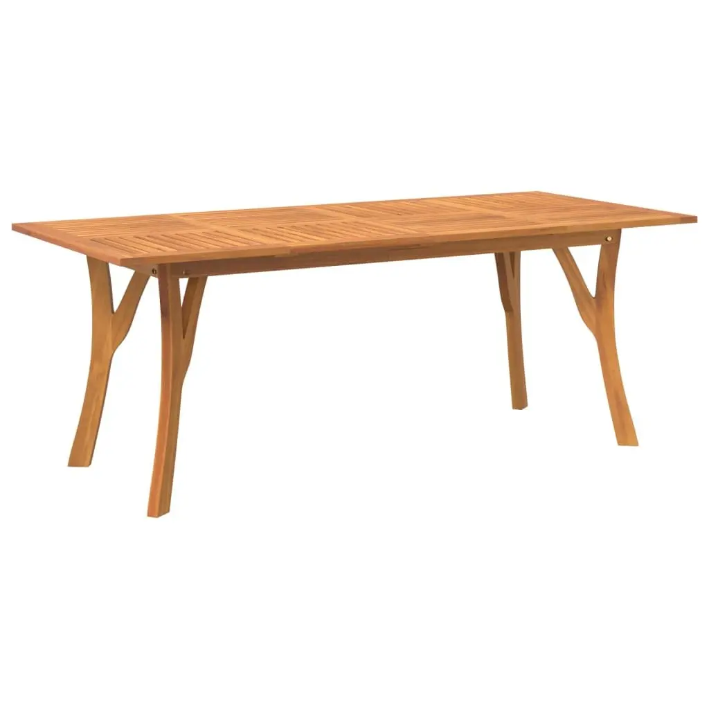 Solid Acacia Wood Garden Dining Table 200x90x75cm
