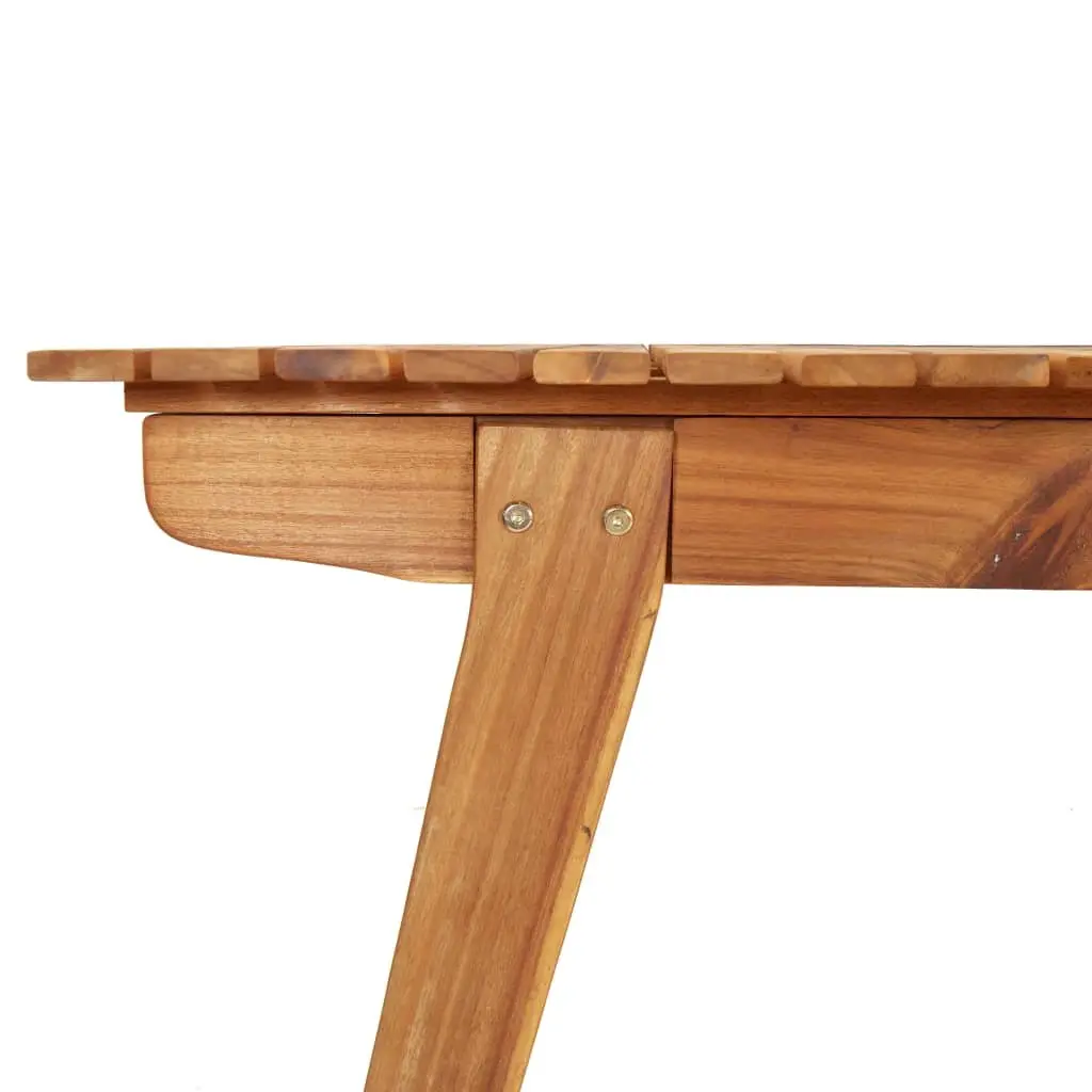 Solid Acacia Wood Dining Table for Garden 150x90x75cm