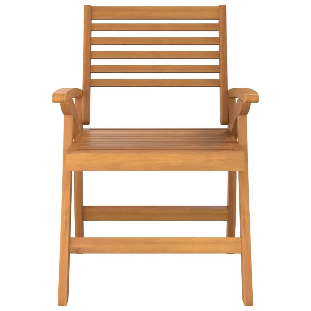 Outdoor Garden Chairs Solid Acacia Wood Brown 2 Piece Patio Seating Set