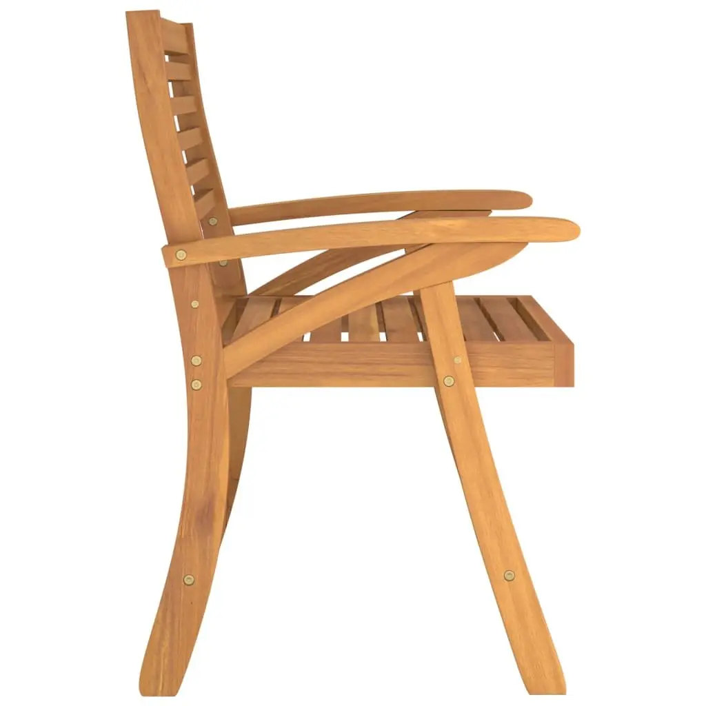 Outdoor Garden Chairs Solid Acacia Wood Brown 2 Piece Patio Seating Set