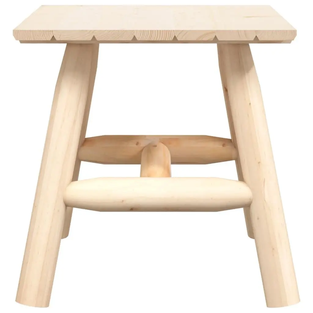 Brown Solid Wood Spruce Side Table for Outdoors