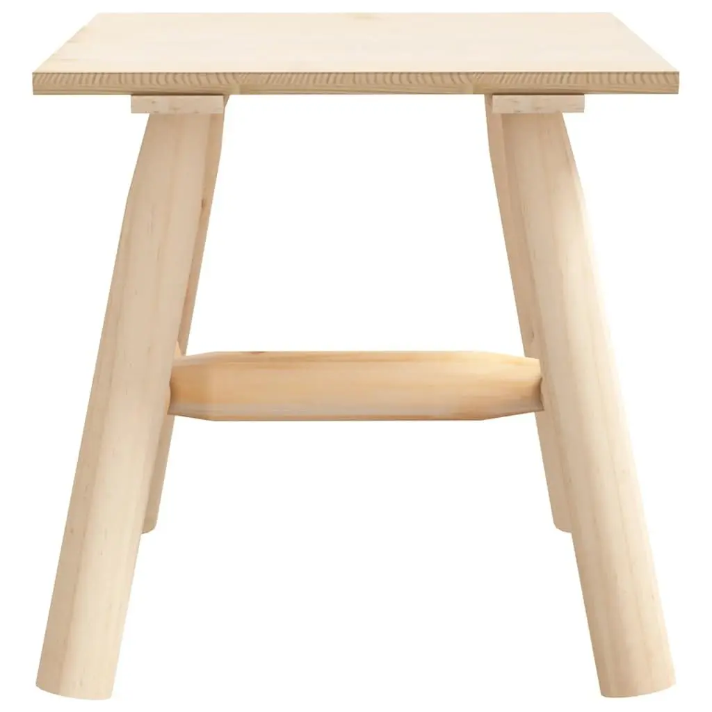 Brown Solid Wood Spruce Side Table for Outdoors