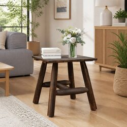Durable Wooden Side Table for Outdoor Spaces 49x49x50 cm