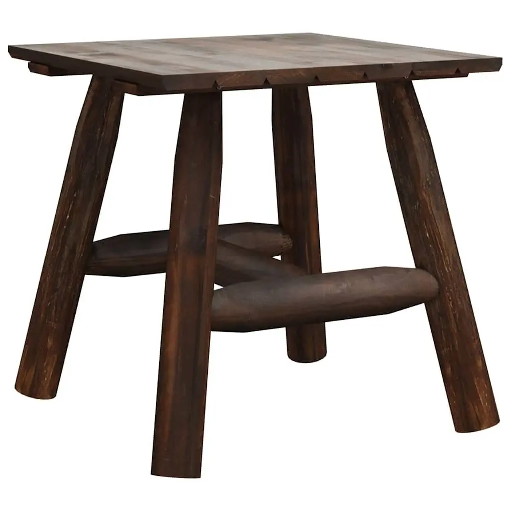 Wooden Side Table Solid Spruce Wood 49x49x50 cm Brown