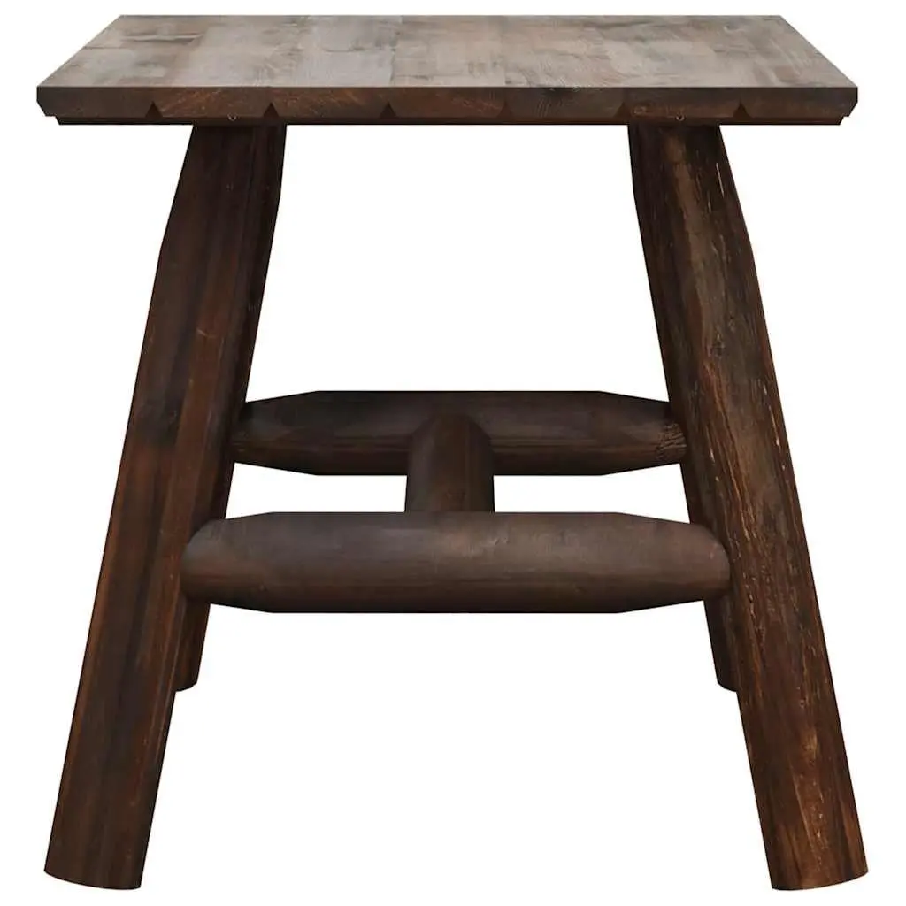Wooden Side Table Solid Spruce Wood 49x49x50 cm Brown