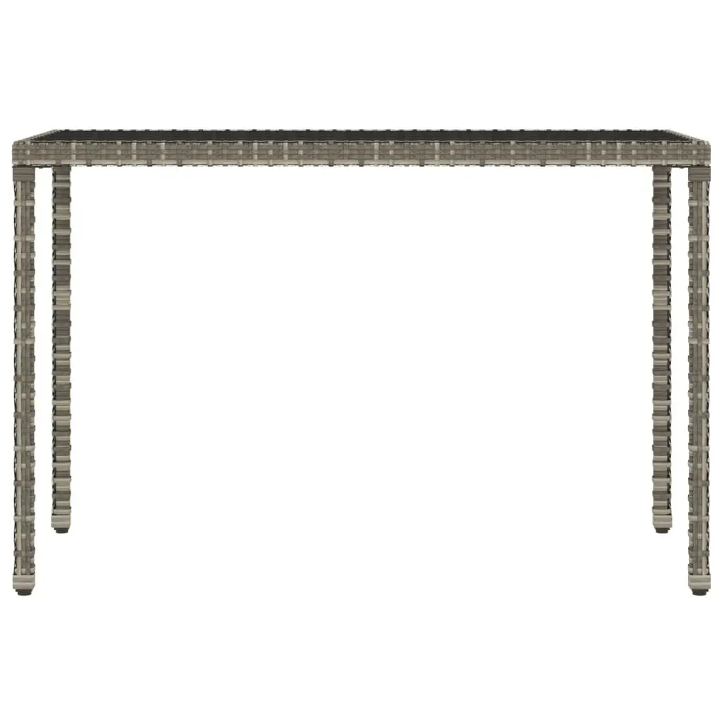 6-Piece Grey Poly Rattan Garden Dining Set