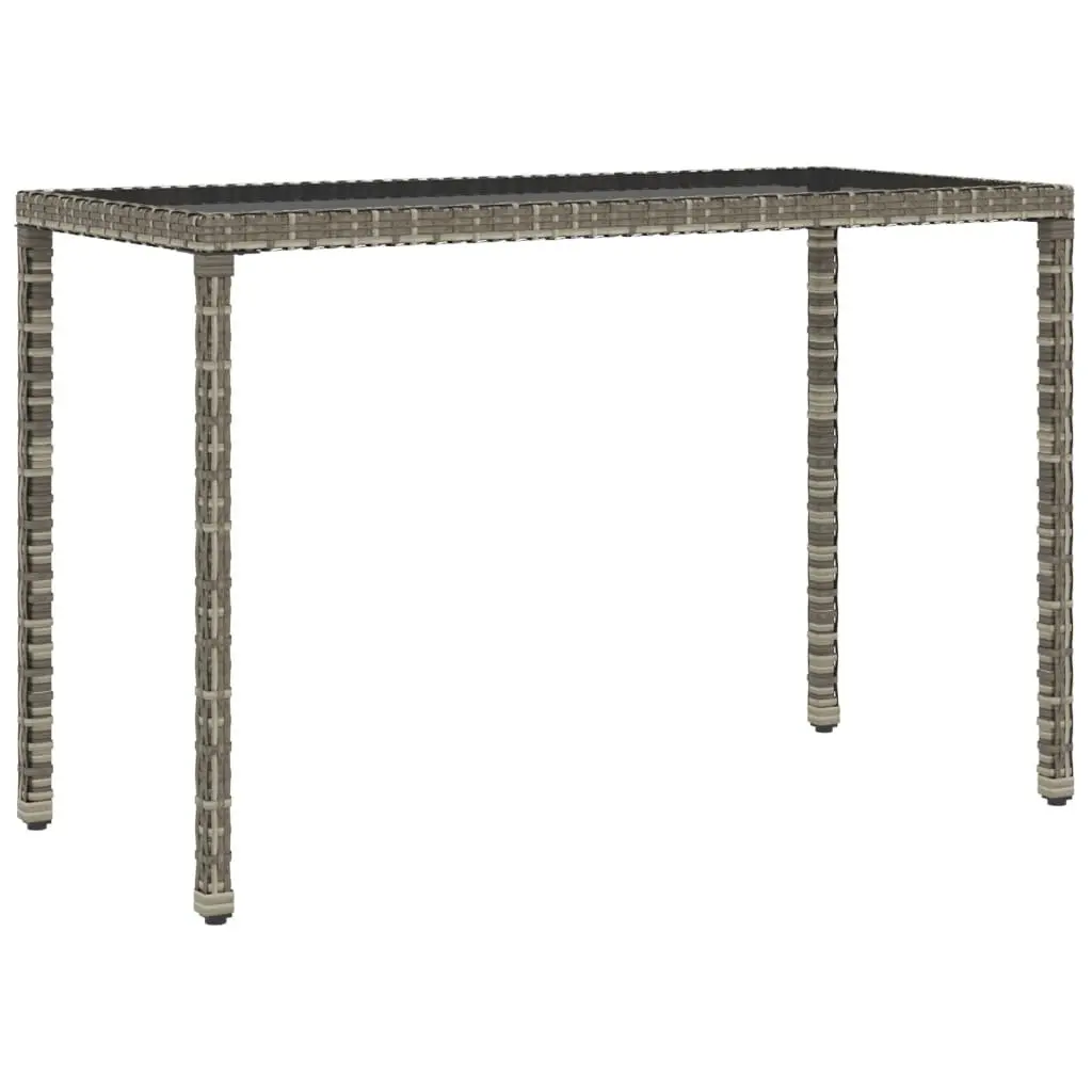 6-Piece Grey Poly Rattan Garden Dining Set