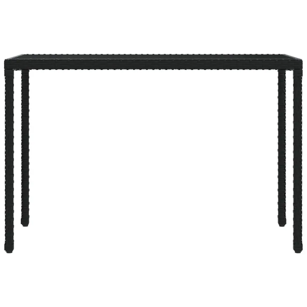 6-Piece Black Rattan Outdoor Dining Set