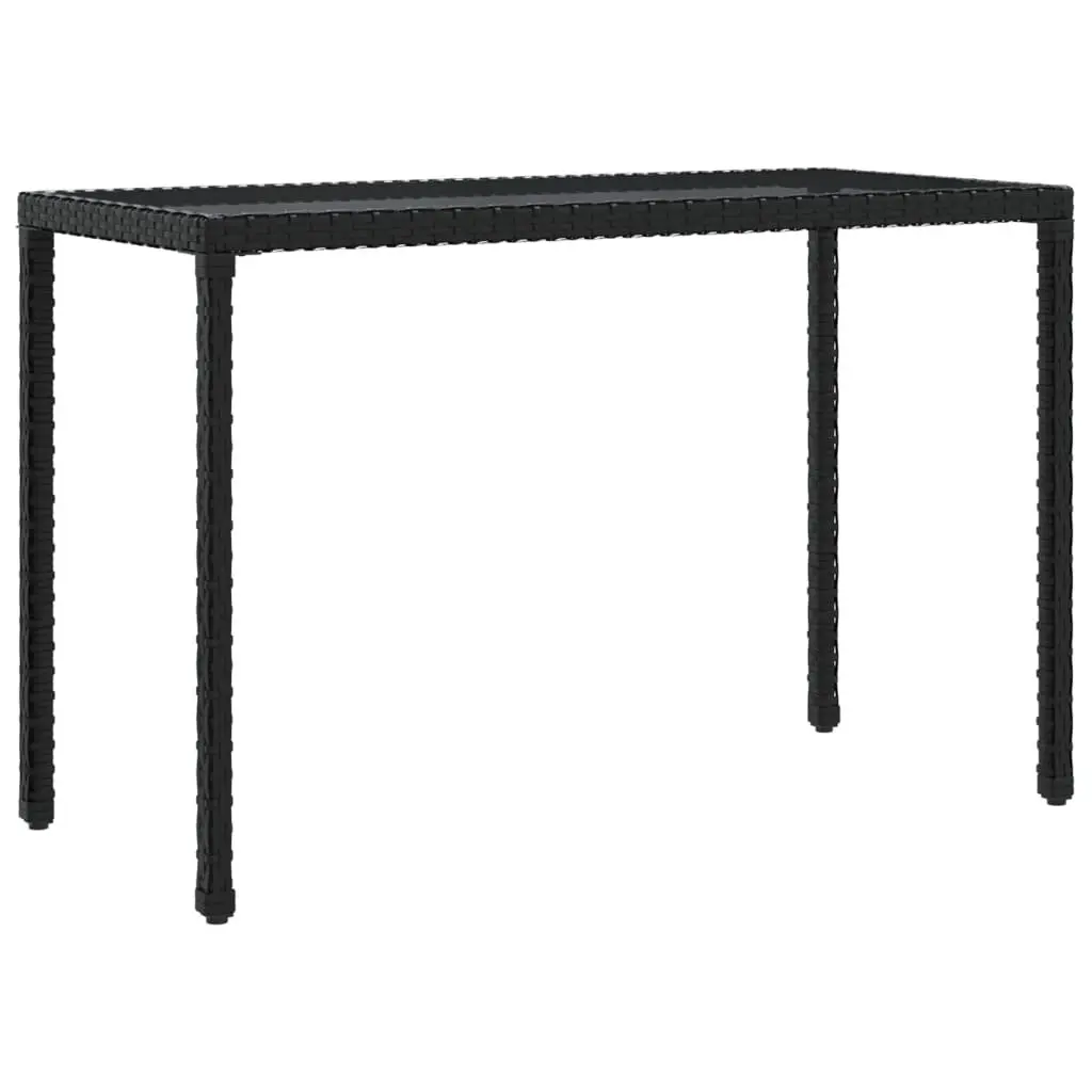 6-Piece Black Rattan Outdoor Dining Set
