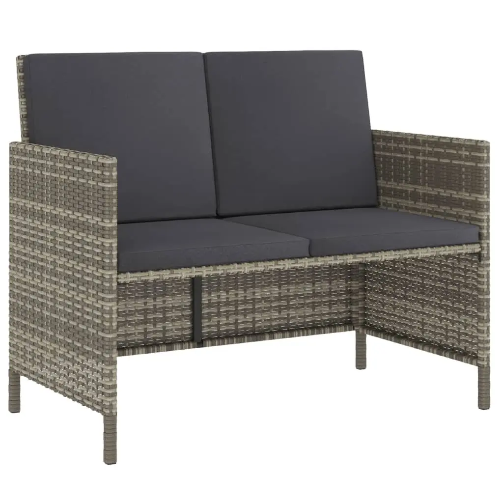Grey Rattan 6-Piece Garden Dining Set