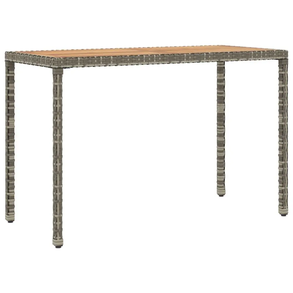 Grey Rattan 6-Piece Garden Dining Set