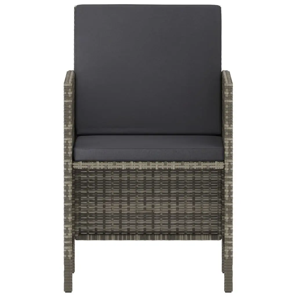 Grey Rattan 6-Piece Garden Dining Set