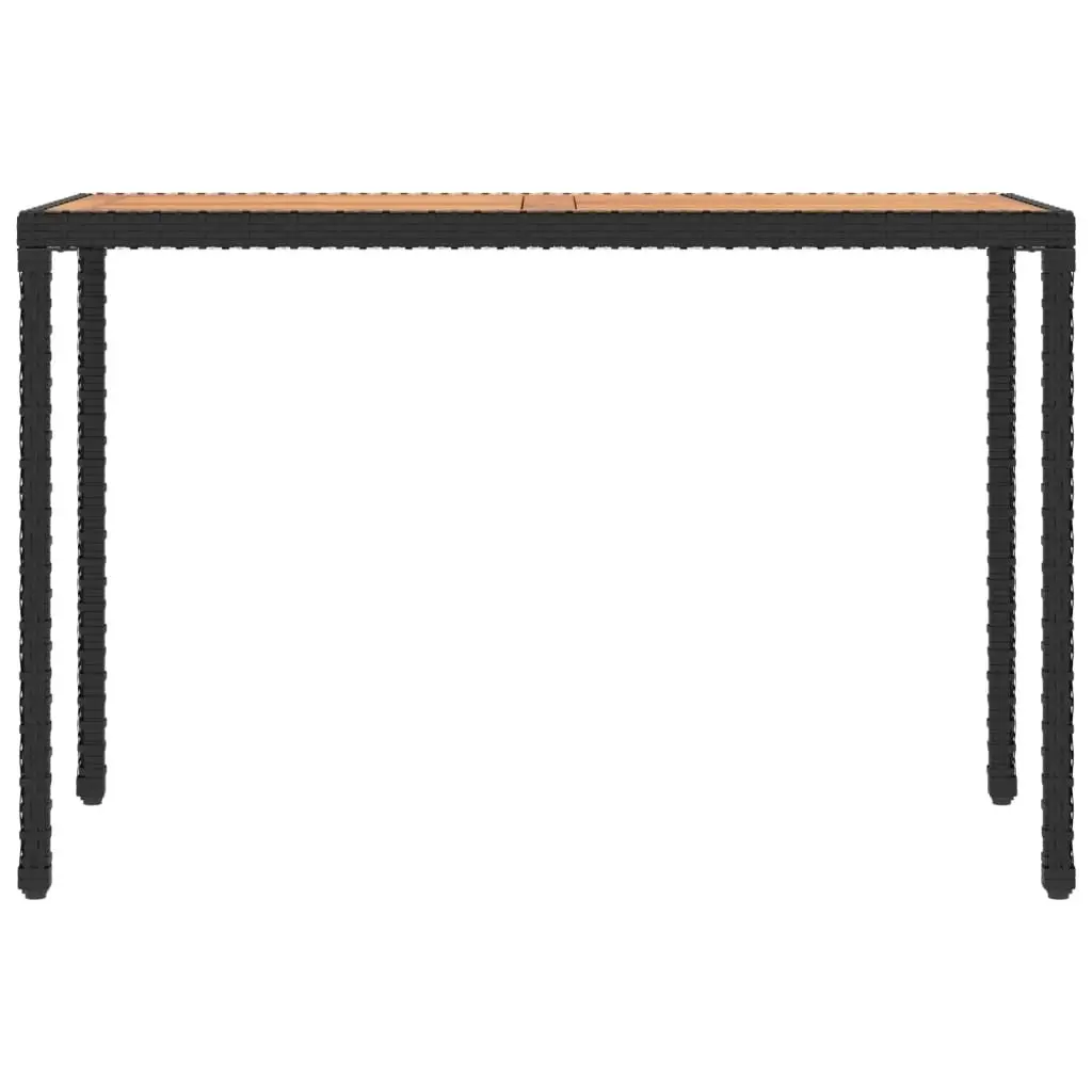 6 Piece Garden Dining Set with Cushions in Black Rattan