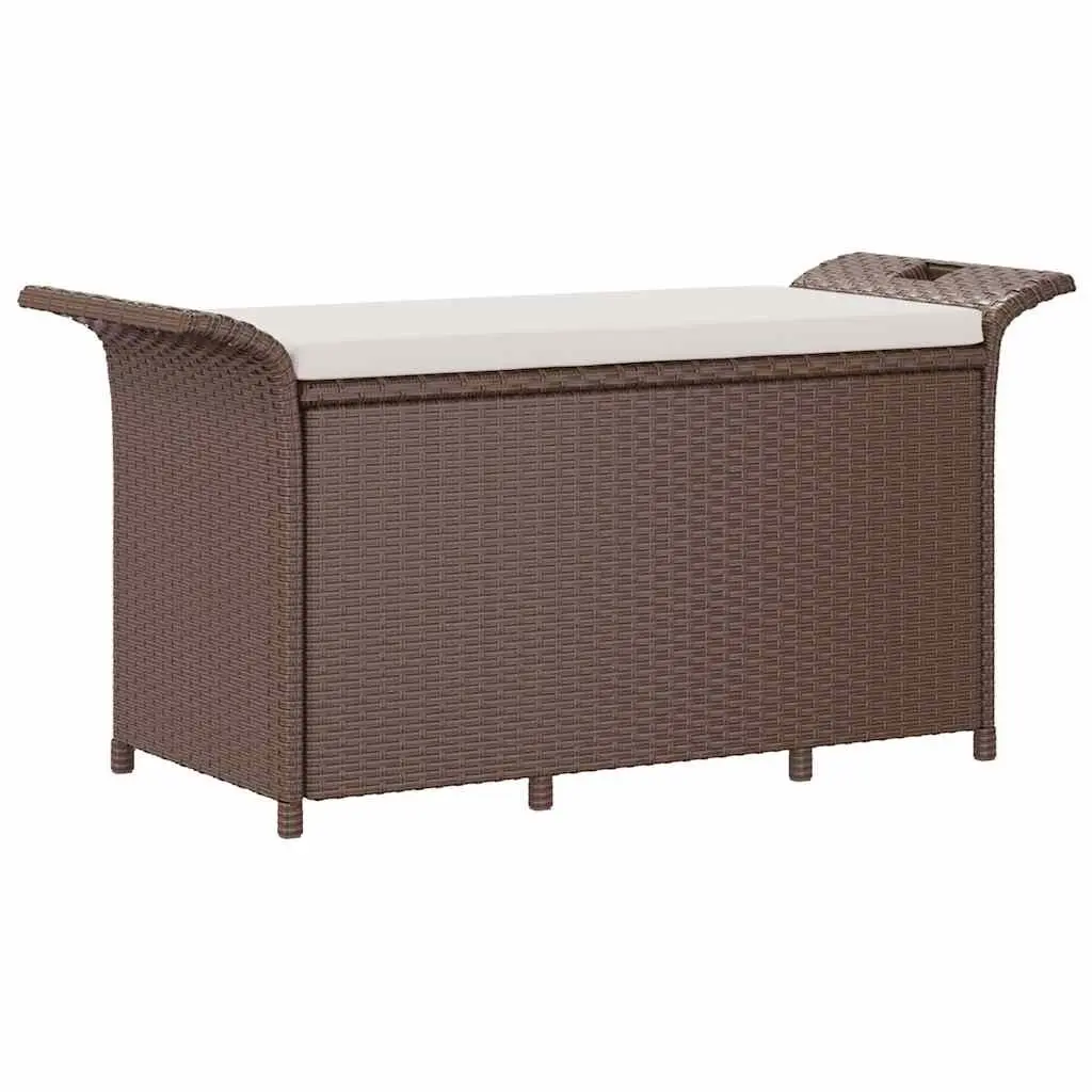Outdoor Garden Bench with Storage and Cushion