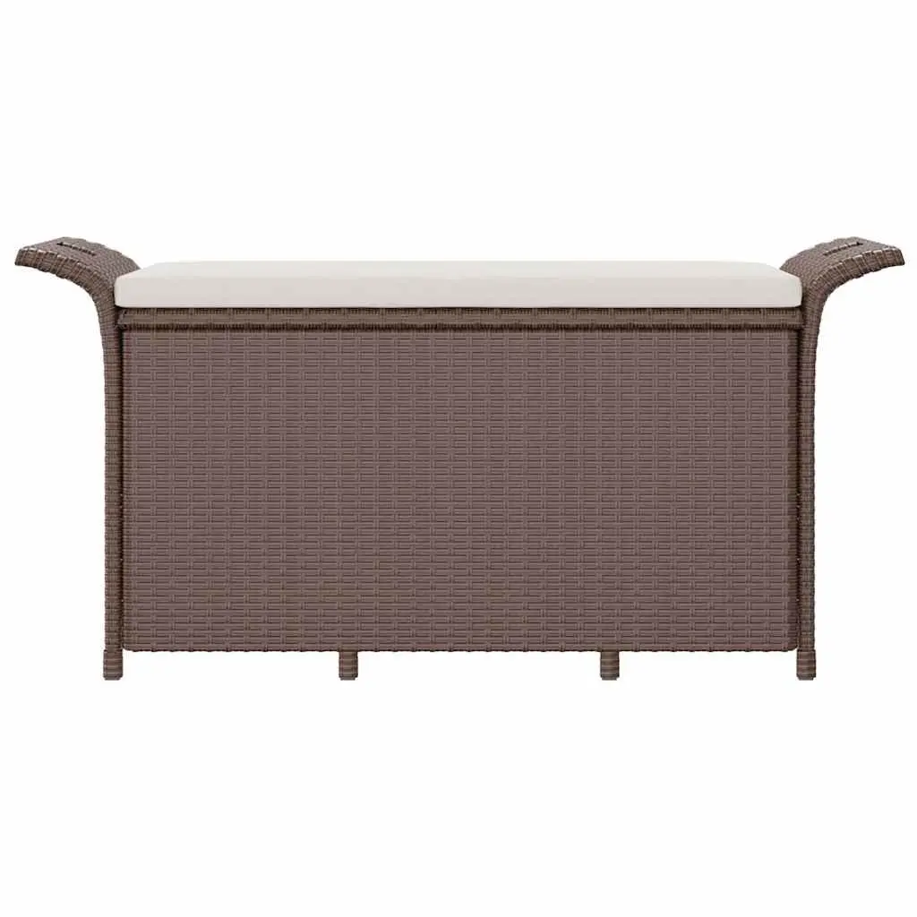 Outdoor Garden Bench with Storage and Cushion