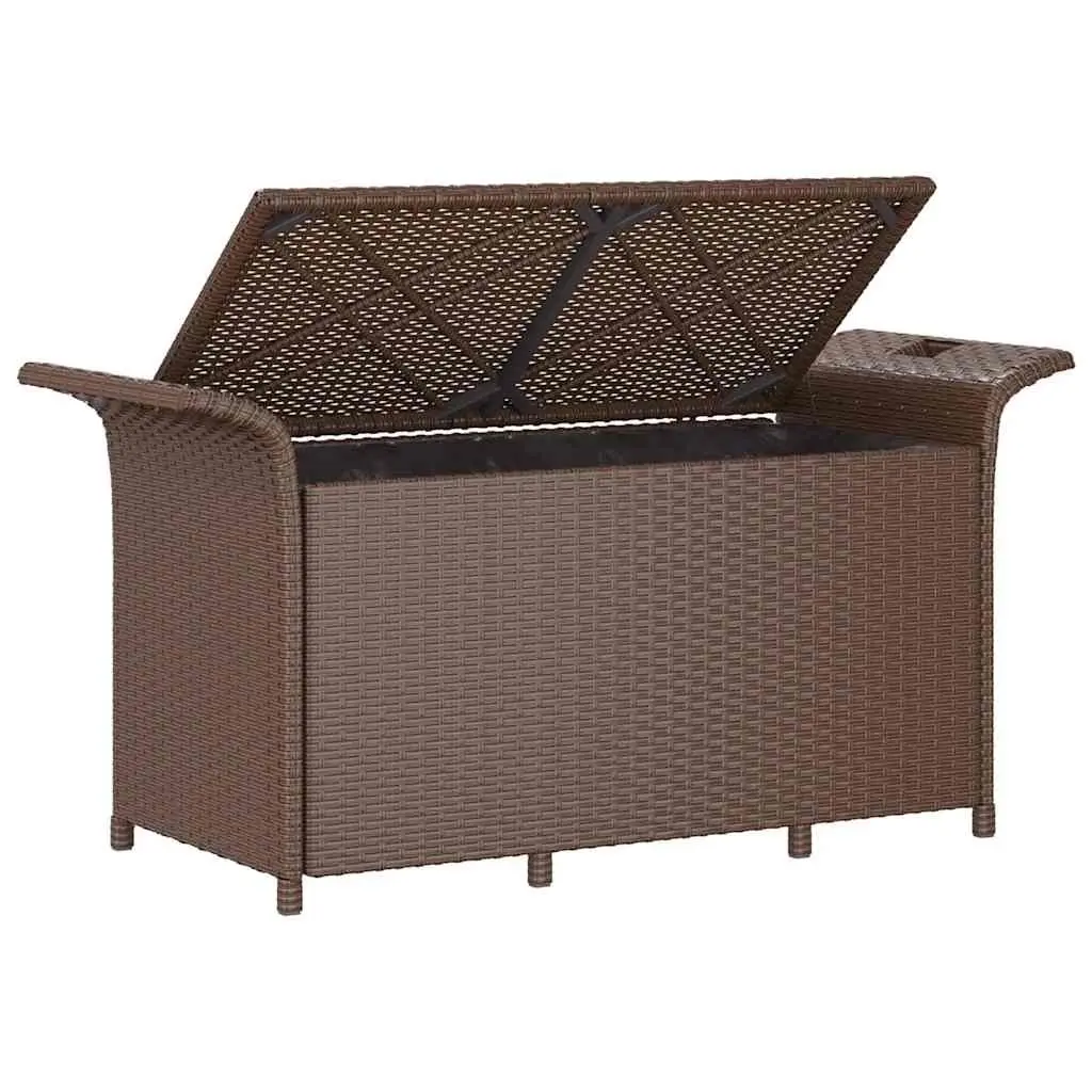 Outdoor Garden Bench with Storage and Cushion