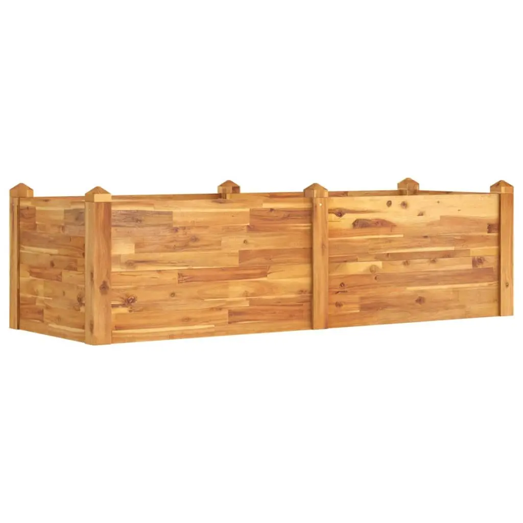 Stackable Acacia Wooden Raised Garden Bed for Plants