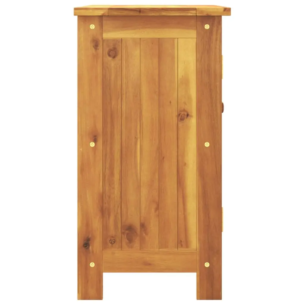 Solid Wood Garden Storage Cabinet 75x35x70cm