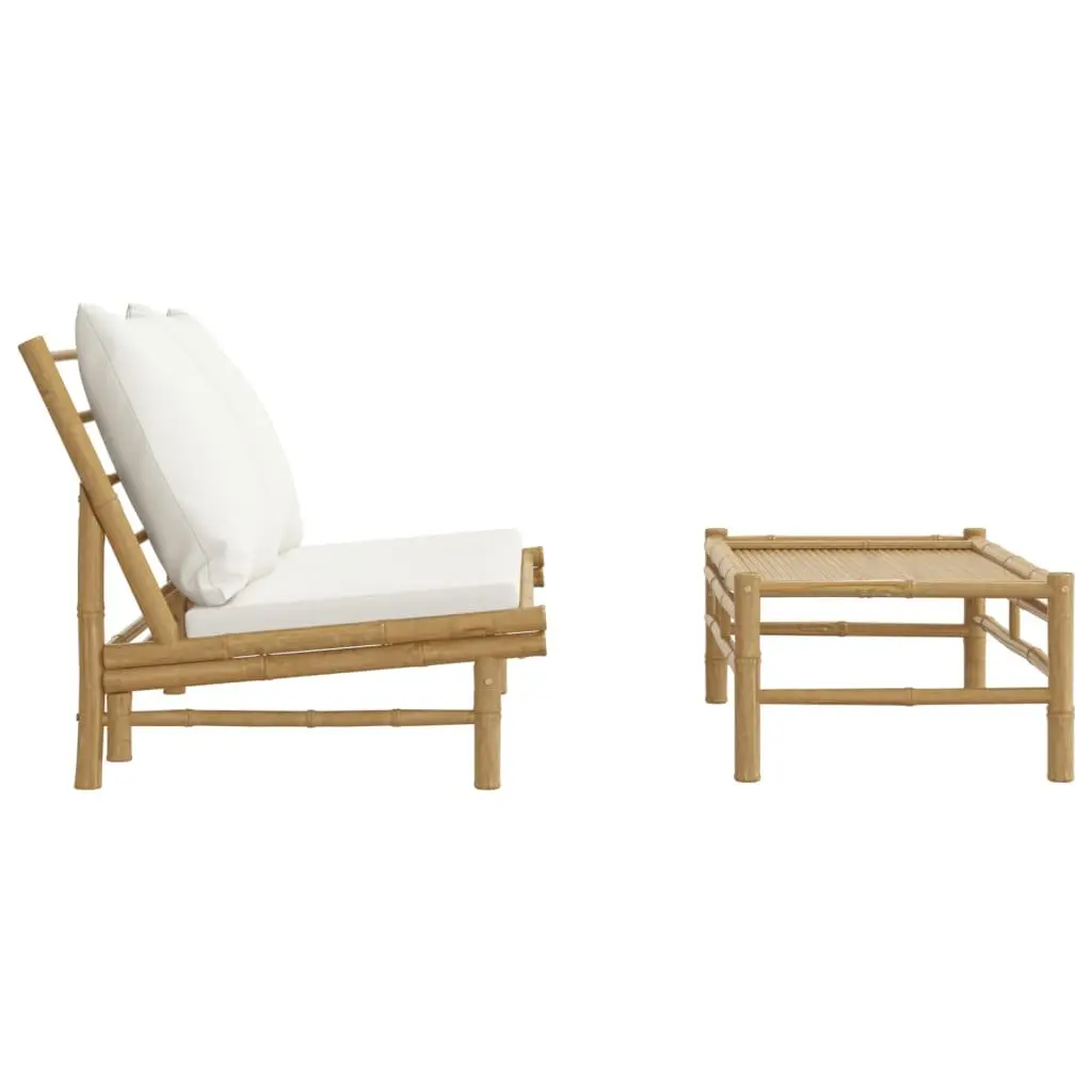 Bamboo 2 Piece Outdoor Garden Lounge Set