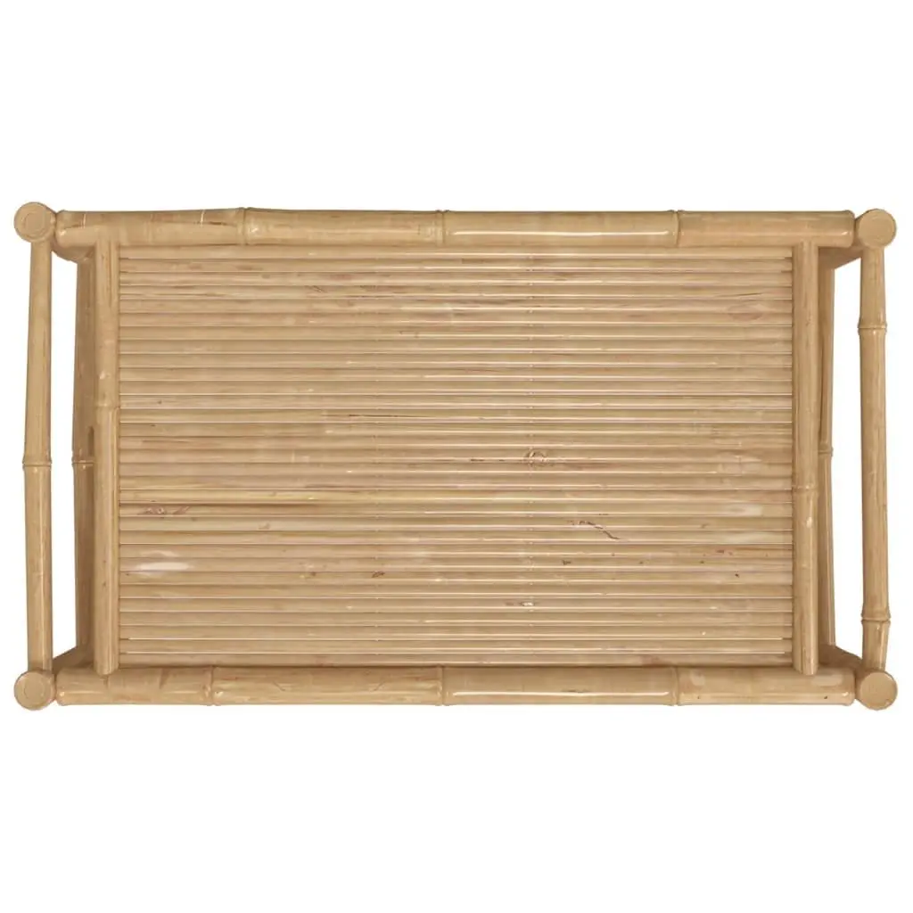 Brown Bamboo Coffee Table for Outdoor Spaces
