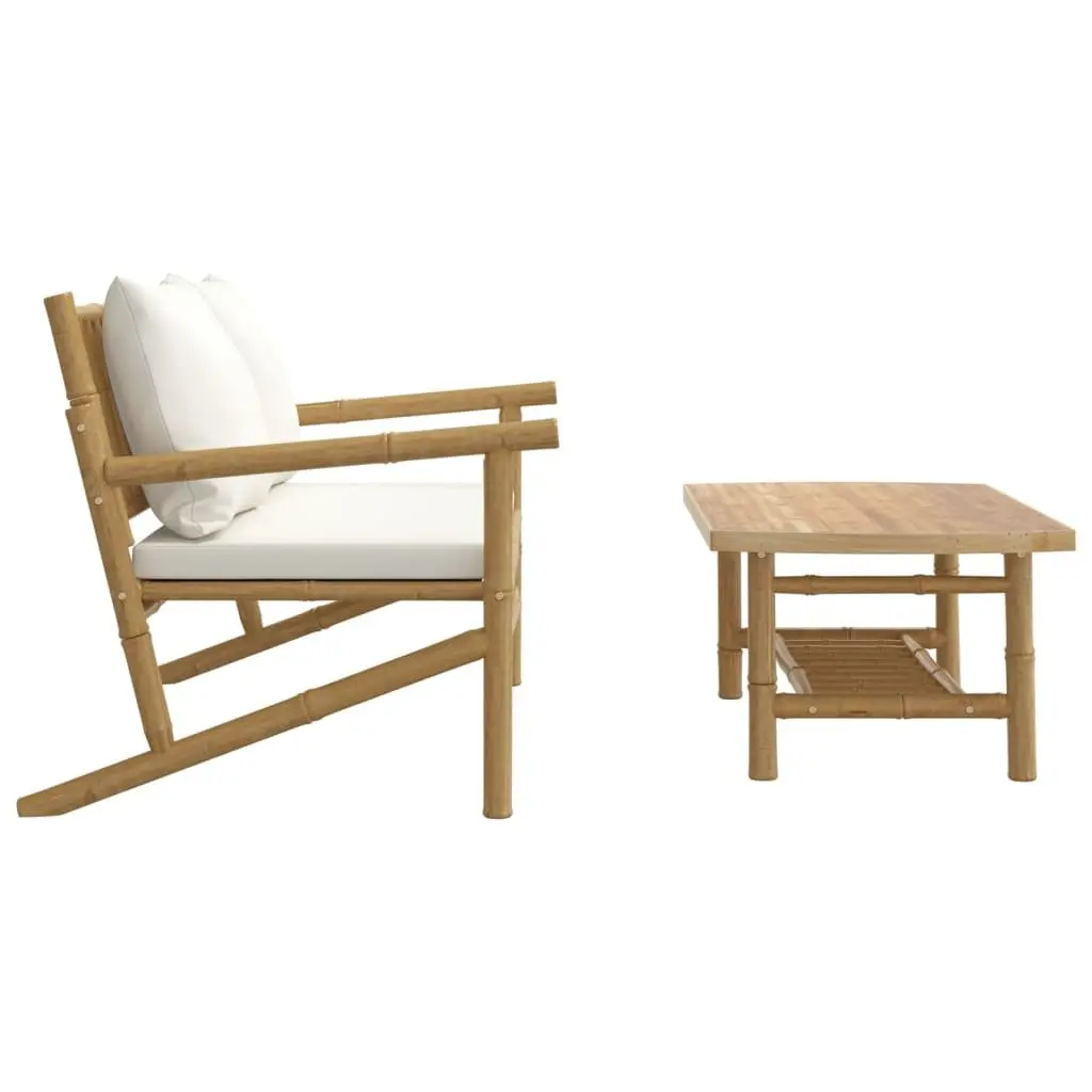 Bamboo Garden Lounge Set with Cushions