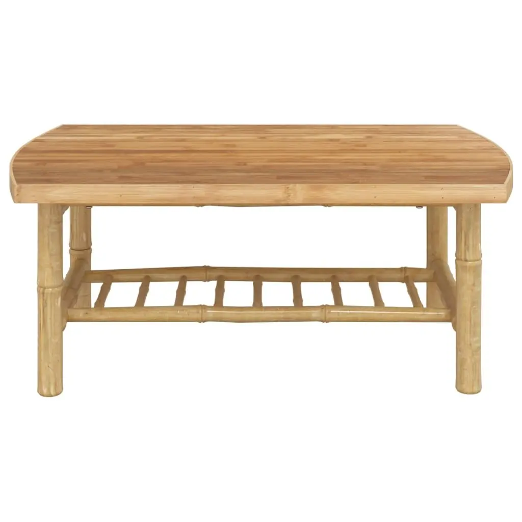 Brown Bamboo Coffee Table for Garden Patio 90x55x37 cm