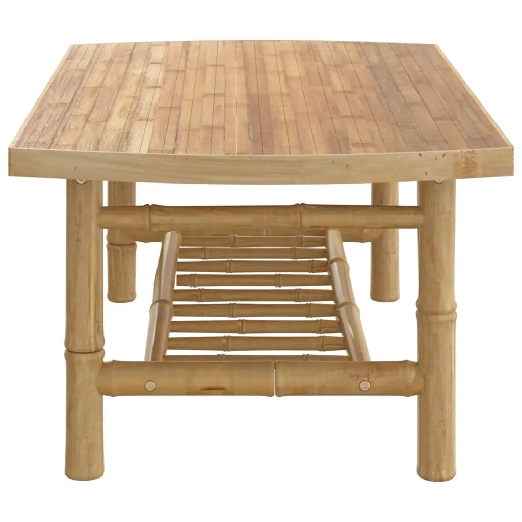 Brown Bamboo Coffee Table for Garden Patio 90x55x37 cm
