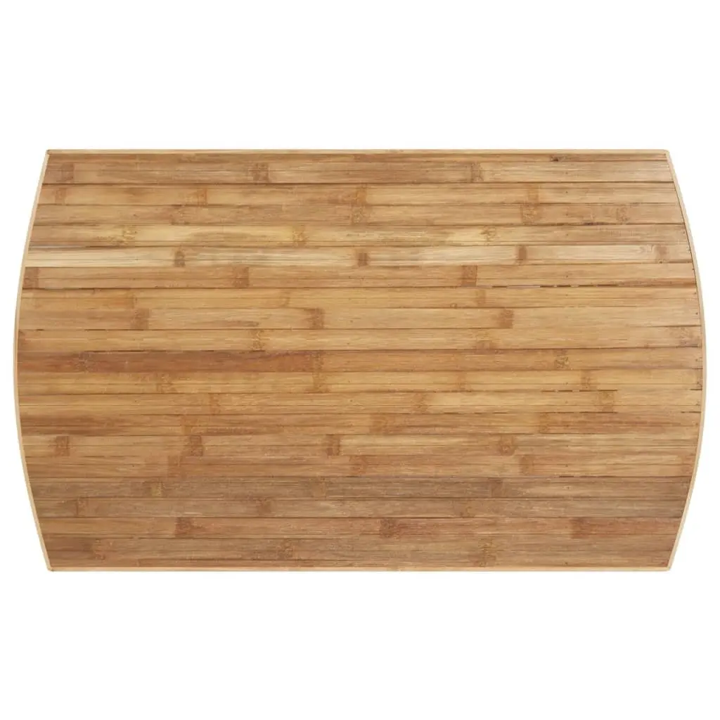 Brown Bamboo Coffee Table for Garden Patio 90x55x37 cm