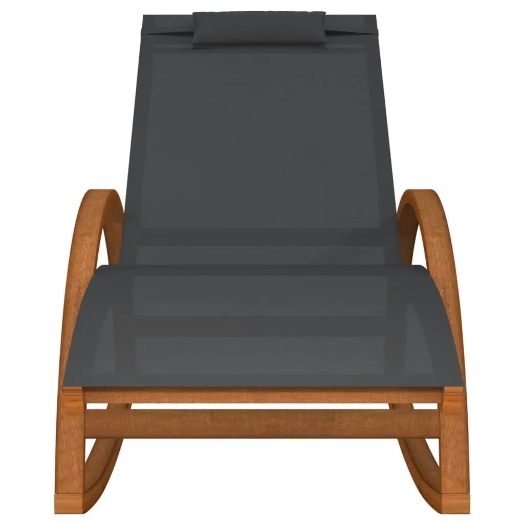 Grey Textilene Outdoor Rocking Chair for Relaxation