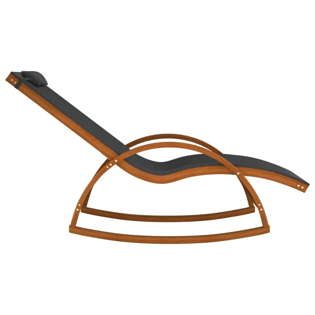 Grey Textilene Outdoor Rocking Chair for Relaxation