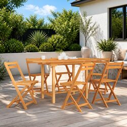 Sturdy Extendable Garden Table 110-160x80x75cm Solid Teak Wood
