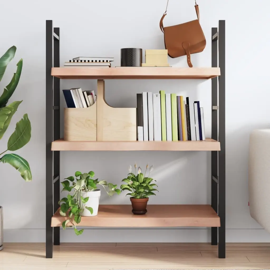 Handmade Rustic Wall Shelf in Solid Oak Wood 80x50cm