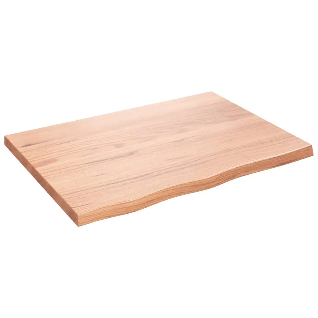 Wall Shelf Solid Oak Wood 80x60cm Rustic Brown Floating Storage Ledge
