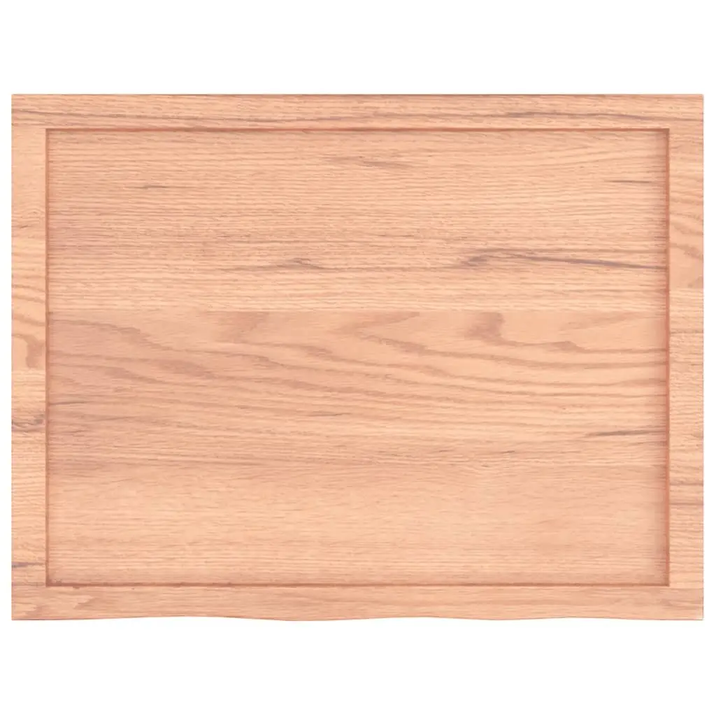 Wall Shelf Solid Oak Wood 80x60cm Rustic Brown Floating Storage Ledge