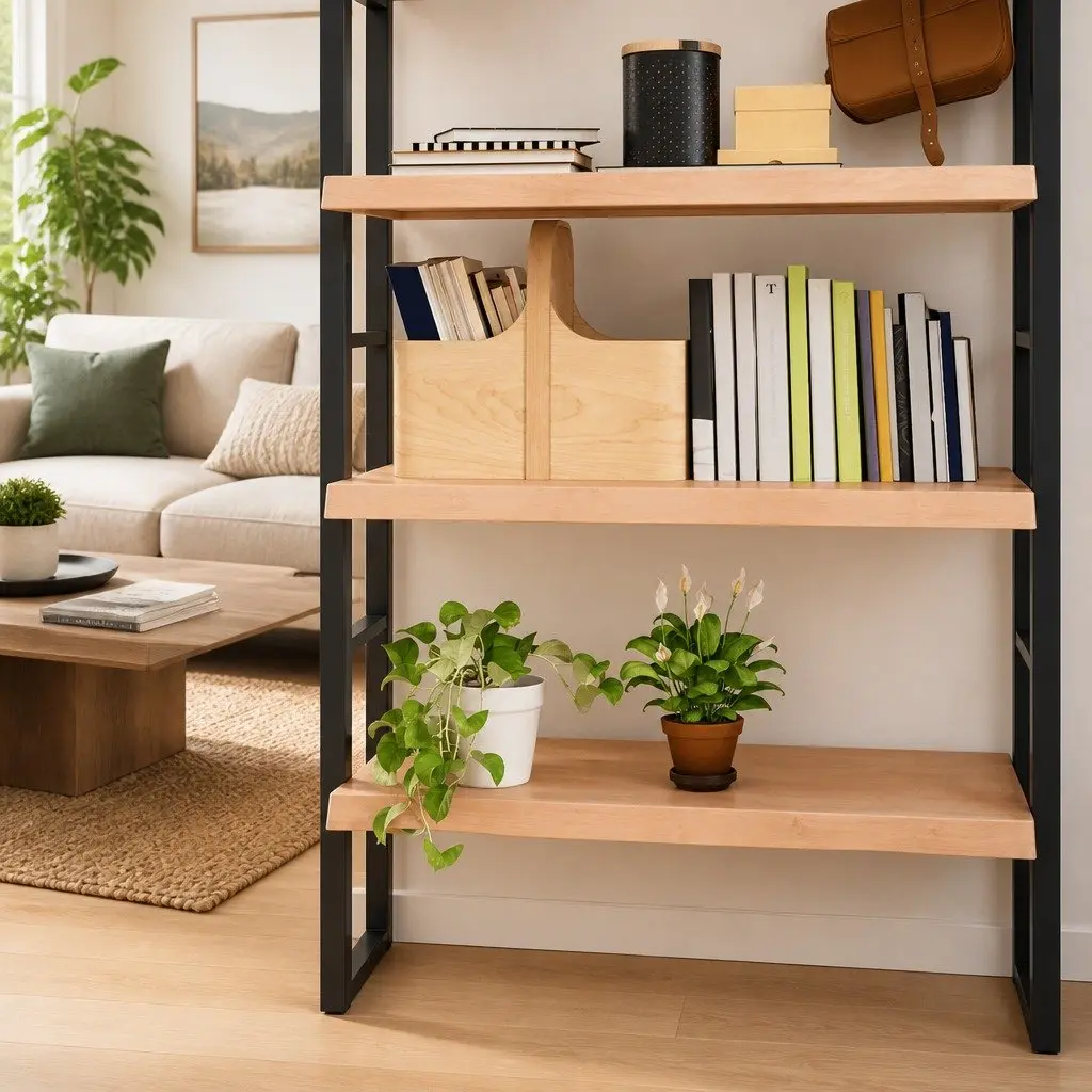 Wall Shelf Solid Oak Wood Light Brown 80x60cm Rustic Storage Floating Ledge