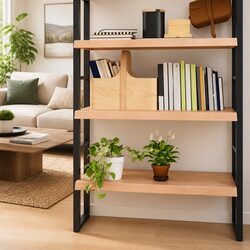 Solid Oak Wall Shelf Light Brown 80x60cm Rustic Design