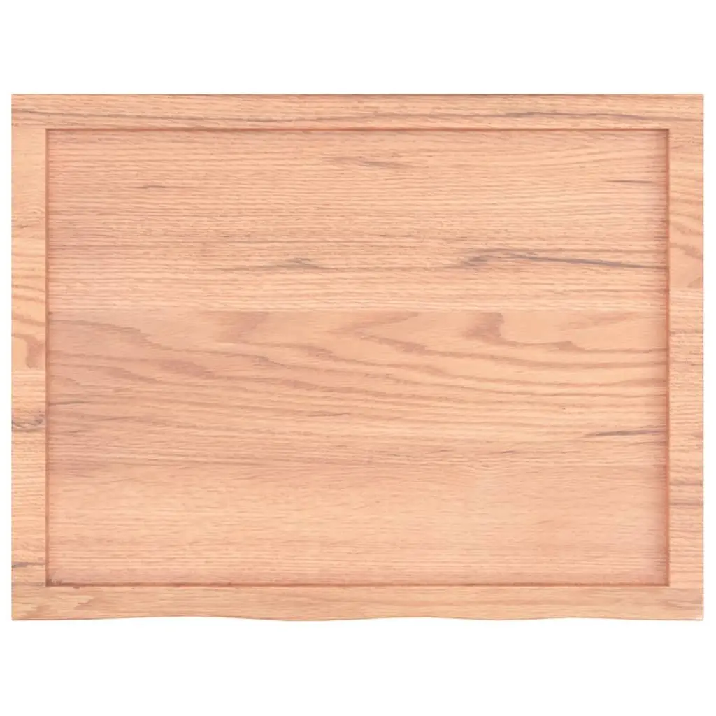 Wall Shelf Solid Oak Wood Light Brown 80x60cm Rustic Storage Floating Ledge