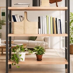 Rustic Solid Oak Wall Shelf Light Brown 100x60cm