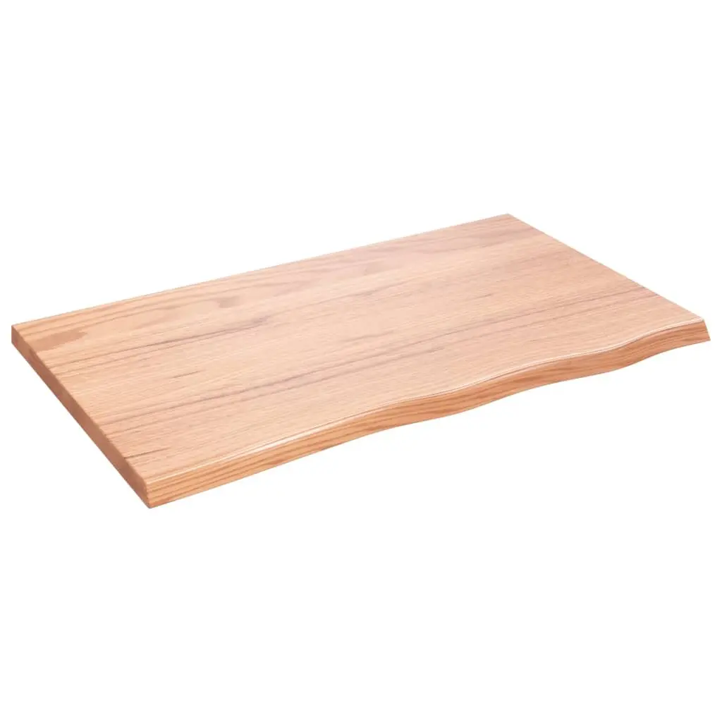 Rustic Solid Oak Wall Shelf Light Brown 100x60cm