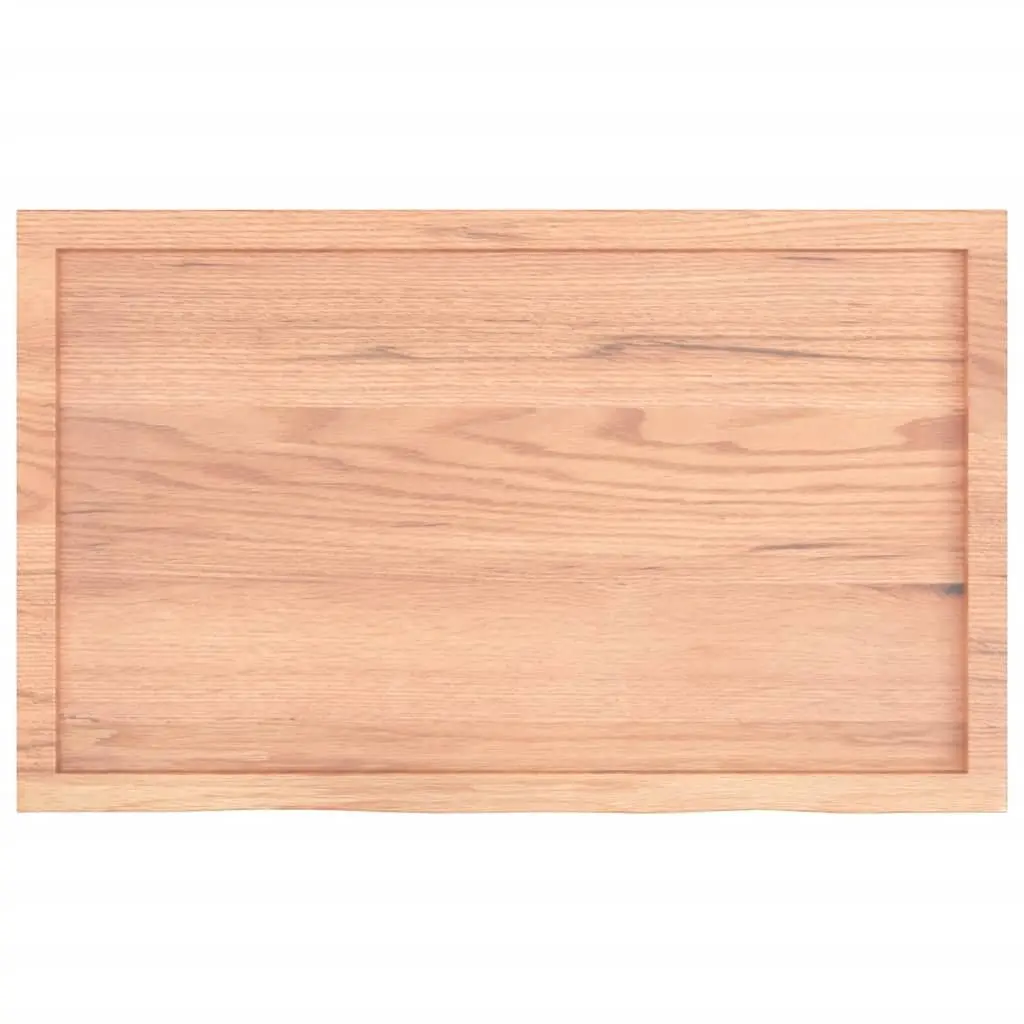 Rustic Solid Oak Wall Shelf Light Brown 100x60cm