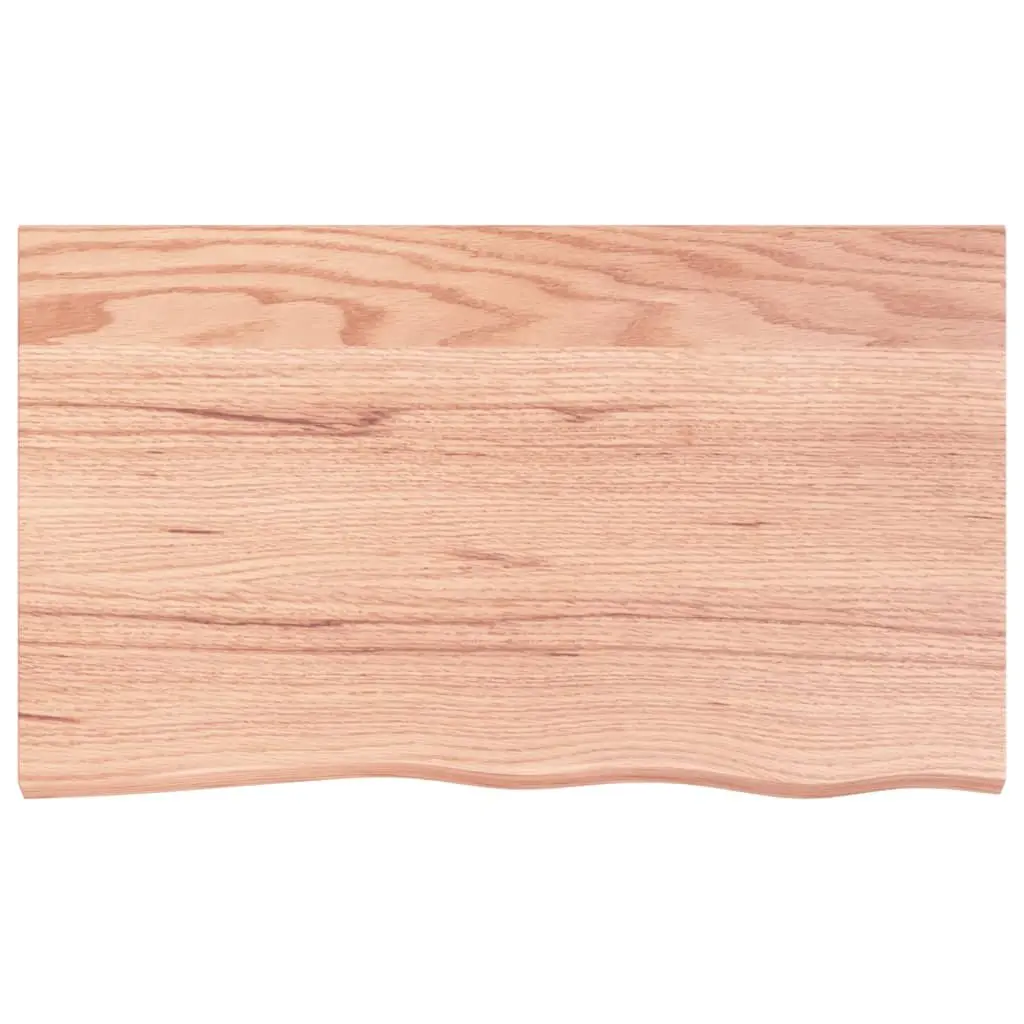 Rustic Solid Oak Wall Shelf Light Brown 100x60cm