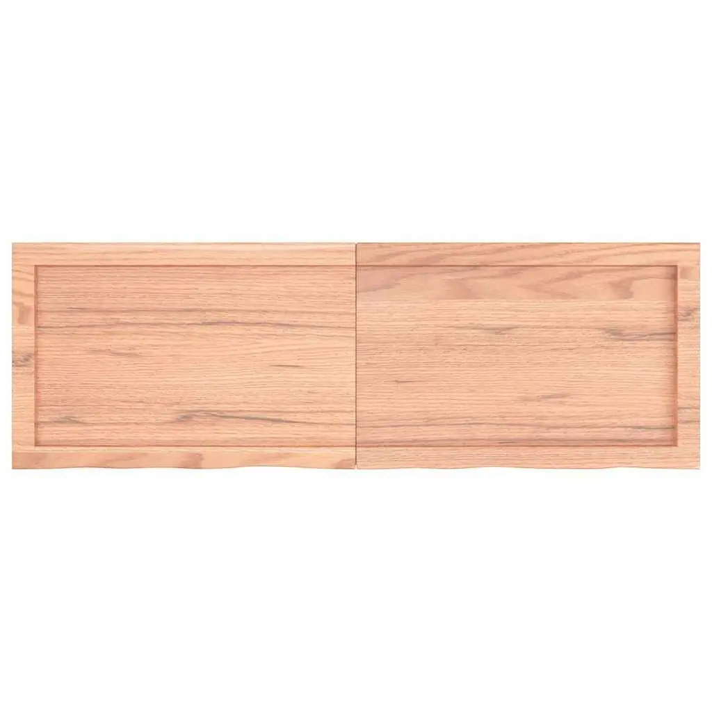 Wall Shelf Solid Oak Brown 120x40cm Rustic Storage Fold Treated Wood Ledge