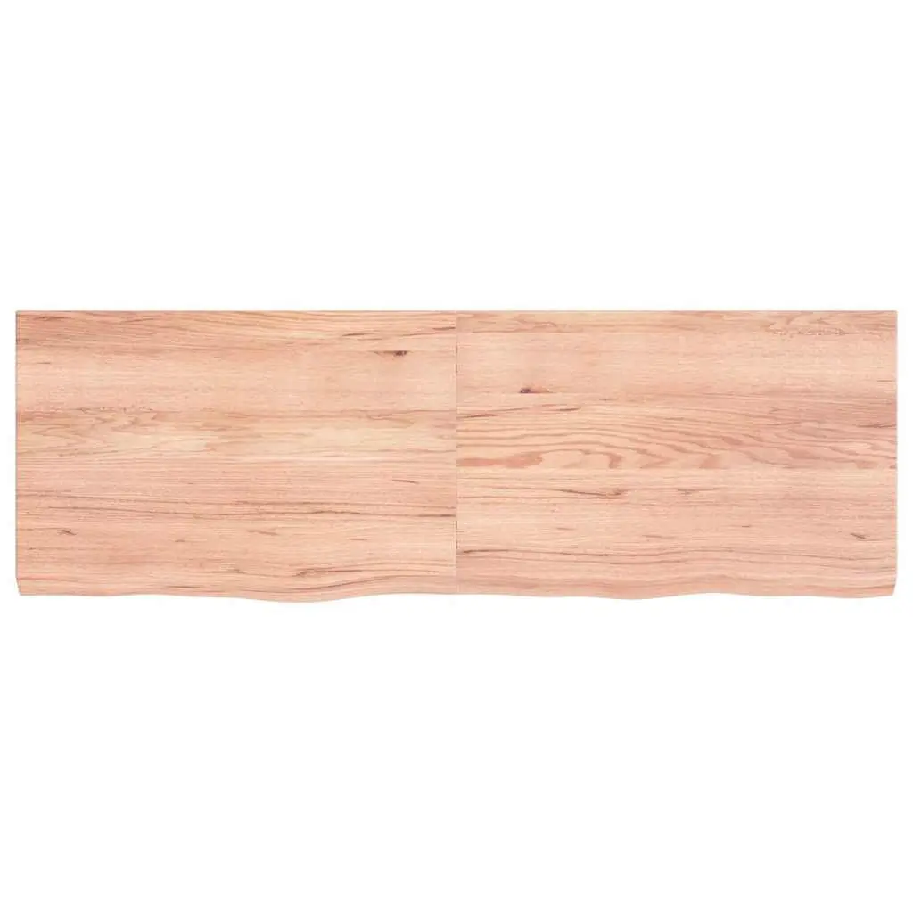 Wall Shelf Solid Oak Brown 120x40cm Rustic Storage Fold Treated Wood Ledge