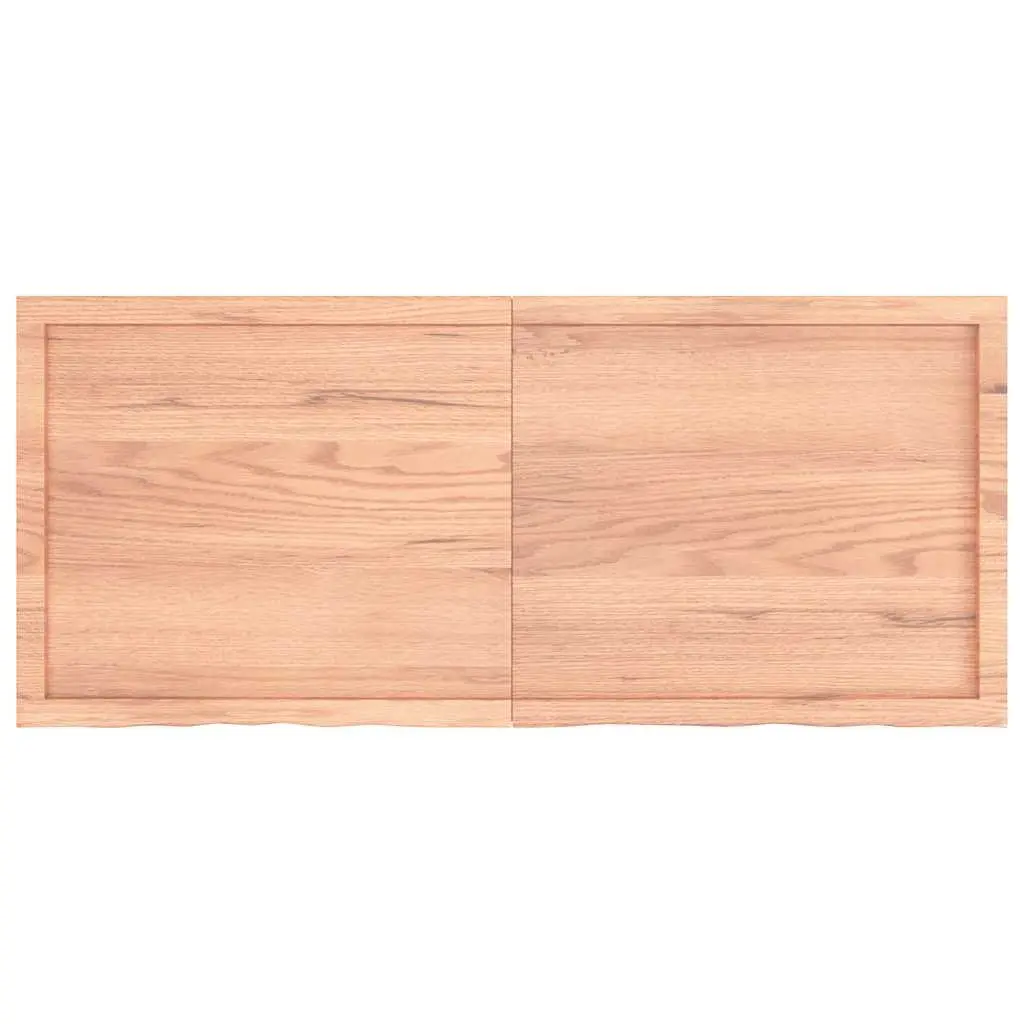 Solid Oak Wood Wall Shelf 140x60cm Rustic Handmade