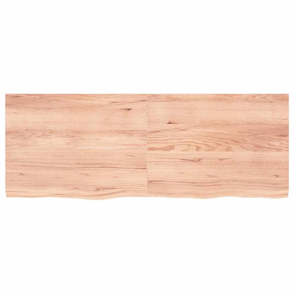 Handmade Light Brown Wall Shelf 160x60cm Solid Oak Wood
