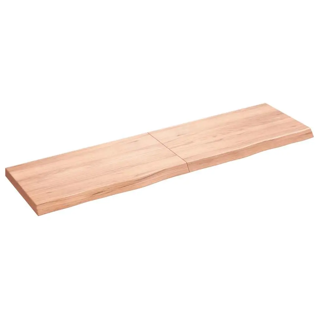Handmade Rustic Live Edge Wall Shelf in Solid Oak 180cm